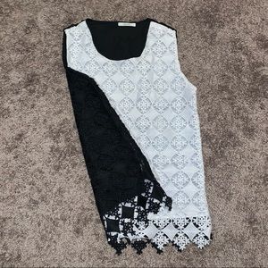 Black & White Sheath Tank Top